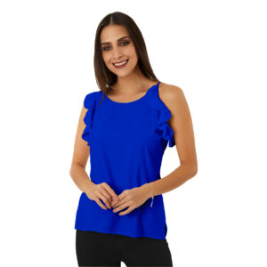 Blusa de cuello redondo