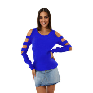 Blusa de cuello redondo