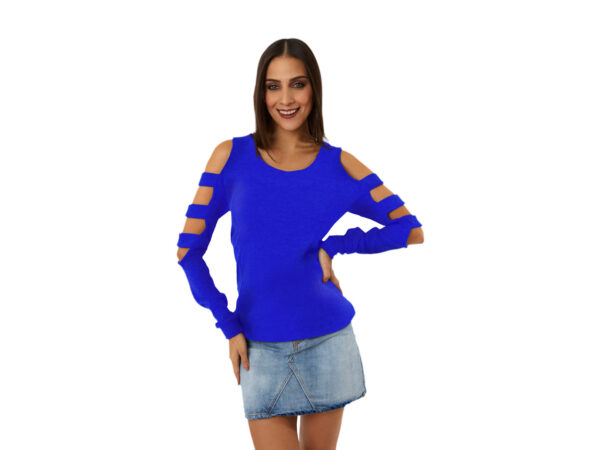 Blusa de cuello redondo