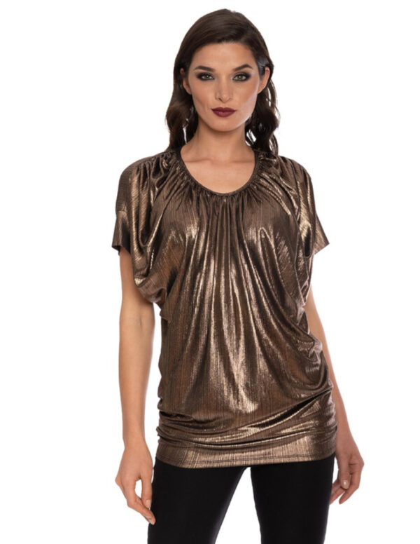 Blusa con pliegues con una caida espectacular